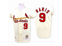 Men's Mitchell and Ness 1967 St. Louis Cardinals #9 Roger Maris Cream Throwback MLB Jersey