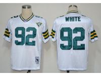 Men's Mitchell & Ness Green Bay Packers #92 Reggie White Throwback Jersey-White