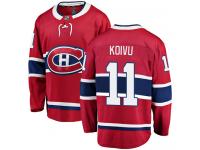 Men's Montreal Canadiens #11 Saku Koivu Authentic Red Home Breakaway NHL Jersey