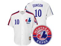 Men's Montreal Expos Andre Dawson #10 Cooperstown White Cool Base Jersey