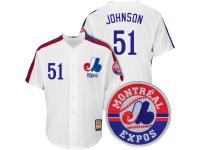 Men's Montreal Expos Randy Johnson #51 Cooperstown White Cool Base Jersey