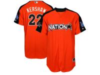 Men's National League Clayton Kershaw Majestic Orange 2017 MLB All-Star Game Authentic Home Run Derby Jersey