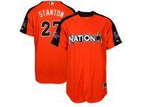 Men's National League Giancarlo Stanton Majestic Orange 2017 MLB All-Star Game Authentic Home Run Derby Jersey