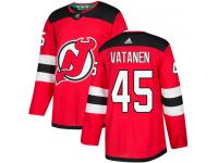 Men's New Jersey Devils #45 Sami Vatanen Adidas Red Home Authentic NHL Jersey