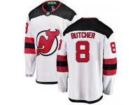 Men's New Jersey Devils #8 Will Butcher White Away Breakaway NHL Jersey