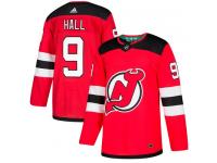Men's New Jersey Devils #9 Taylor Hall Adidas Red Home Authentic NHL Jersey