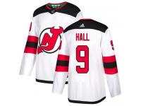 Men's New Jersey Devils #9 Taylor Hall Adidas White Away Authentic NHL Jersey