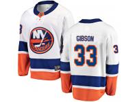 Men's New York Islanders #33 Christopher Gibson White Away Breakaway NHL Jersey