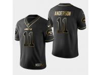 Men's New York Jets #11 Robby Anderson Golden Edition Vapor Untouchable Limited Jersey - Black