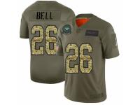 Men's New York Jets #26 Le'Veon Bell Limited Olive/Camo 2019 Salute to Service Football Jersey