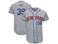 Men's New York Mets Edwin Diaz Majestic Gray Road Authentic Collection Flex Base Player Jersey