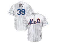 Men's New York Mets Edwin Diaz Majestic White Royal Home Cool Base Player Jersey