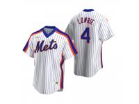 Men's New York Mets Jed Lowrie Nike White Cooperstown Collection Home Jersey