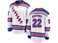 Men's New York Rangers #22 Mike Gartner White Away Breakaway NHL Jersey