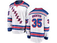 Men's New York Rangers #35 Mike Richter White Away Breakaway NHL Jersey
