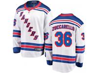 Men's New York Rangers #36 Mats Zuccarello White Away Breakaway NHL Jersey