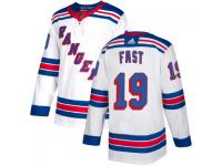 Men's New York Rangers adidas #19 Jesper Fast White Authentic Jersey