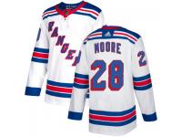 Men's New York Rangers adidas #28 Dominic Moore White Authentic Jersey