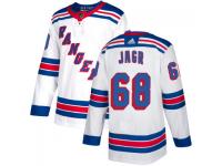 Men's New York Rangers adidas #68 Jaromir Jagr White Authentic Jersey