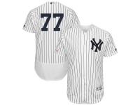 Men's New York Yankees Clint Frazier Majestic White Home Flex Base Authentic Collection Player Jersey