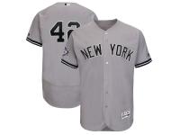 Men's New York Yankees Majestic Gray 2018 Jackie Robinson Day Authentic Flex Base Jersey