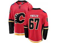 Men's NHL Calgary Flames #67 Michael Frolik Breakaway Home Jersey Red