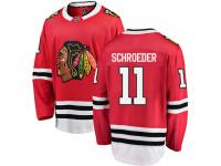 Men's NHL Chicago Blackhawks #11 Jordan Schroeder Breakaway Home Jersey Red