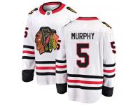 Men's NHL Chicago Blackhawks #5 Connor Murphy Breakaway Away Jersey White