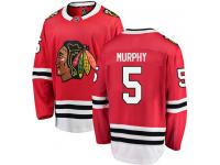 Men's NHL Chicago Blackhawks #5 Connor Murphy Breakaway Home Jersey Red