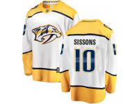 Men's NHL Nashville Predators #10 Colton Sissons Breakaway Away Jersey White