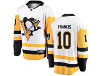 Men's NHL Pittsburgh Penguins #10 Ron Francis Breakaway Away Jersey White