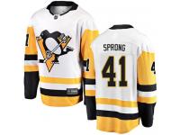 Men's NHL Pittsburgh Penguins #41 Daniel Sprong Breakaway Away Jersey White