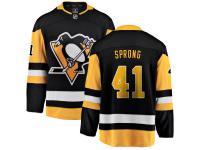 Men's NHL Pittsburgh Penguins #41 Daniel Sprong Breakaway Home Jersey Black