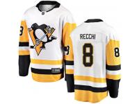 Men's NHL Pittsburgh Penguins #8 Mark Recchi Breakaway Away Jersey White