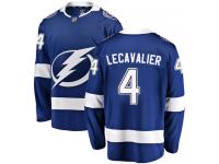 Men's NHL Tampa Bay Lightning #4 Vincent Lecavalier Breakaway Home Jersey Blue