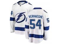 Men's NHL Tampa Bay Lightning #54 Carter Verhaeghe Breakaway Away Jersey White