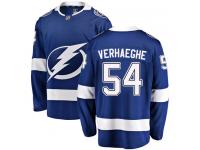 Men's NHL Tampa Bay Lightning #54 Carter Verhaeghe Breakaway Home Jersey Royal Blue