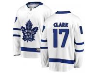 Men's NHL Toronto Maple Leafs #17 Wendel Clark Breakaway Away Jersey White