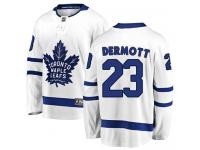 Men's NHL Toronto Maple Leafs #23 Travis Dermott Breakaway Away Jersey White