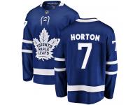 Men's NHL Toronto Maple Leafs #7 Tim Horton Breakaway Home Jersey Royal Blue