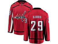 Men's NHL Washington Capitals #29 Christian Djoos Breakaway Home Jersey Red