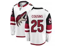 Men's Nick Cousins Breakaway White Away NHL Jersey Arizona Coyotes #25