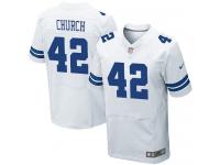 Men's Nike #42 Barry Church Dallas Cowboys Elite Road Jersey - White
