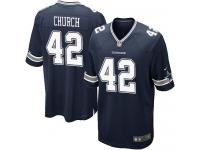 Men's Nike #42 Barry Church Dallas Cowboys Game Team Color Home Jersey - Navy Blue