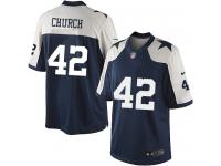 Men's Nike #42 Barry Church Dallas Cowboys Limited Alternate Throwback Jersey - Navy Blue