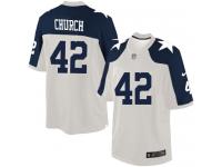 Men's Nike #42 Barry Church Dallas Cowboys Limited Alternate Throwback Jersey - White
