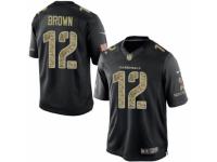 Men's Nike Arizona Cardinals #12 John Brown Limited Black Salute to Service NFL Jersey