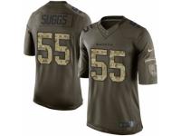 Men's Nike Baltimore Ravens #55 Terrell Suggs Limited Green Salute to Service NFL Jersey