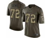 Men's Nike Baltimore Ravens #72 Alex Lewis Limited Green Salute to Service NFL Jersey