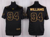 Men's Nike Bills #94 Mario Williams Pro Line Black Gold Collection Jersey
